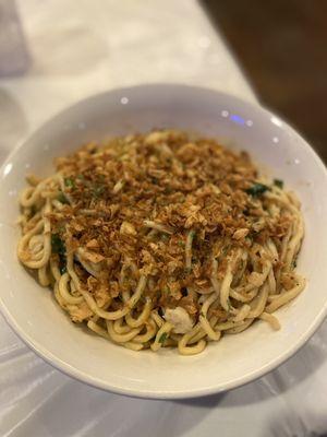 Garlic Noodles with Colossal Lump Crab Meat