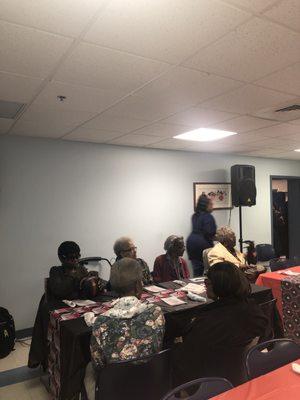 Residents attending Black History Month celebration