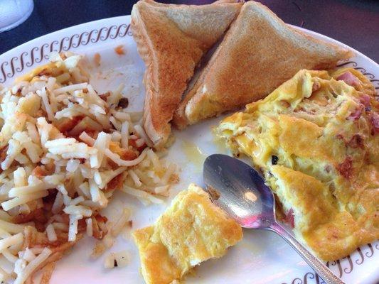 Festa omelet and hash browns  (sorry I started eating)