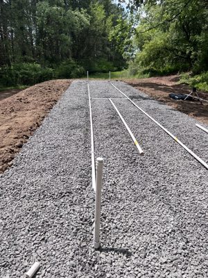 14' x 60' Sand mound for septic system