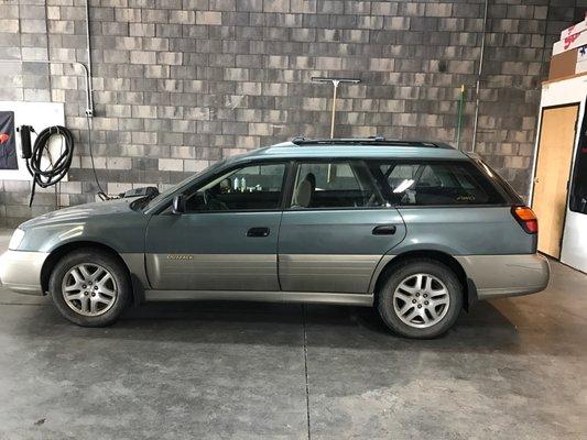 Subaru Outback Before window tint.