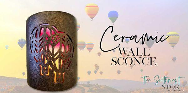 Hot Air Balloon Ceramic Wall Sconce