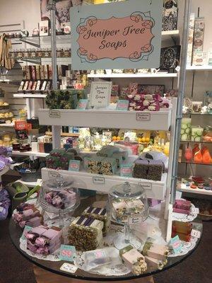 Beautiful assortment of handmade soaps.