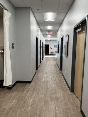 Entrance to the exam area.  We have 6 exam rooms, on site x ray and procedure room.