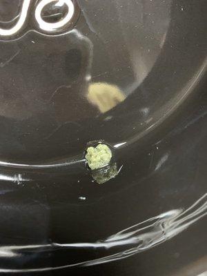 dirty mystery glob from garbage disposal that ended up in dishwasher due to incorrect waterline installation