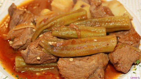 Beef with okra