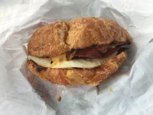 Bacon egg and cheese croissant