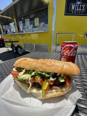 Carne asada sandwich