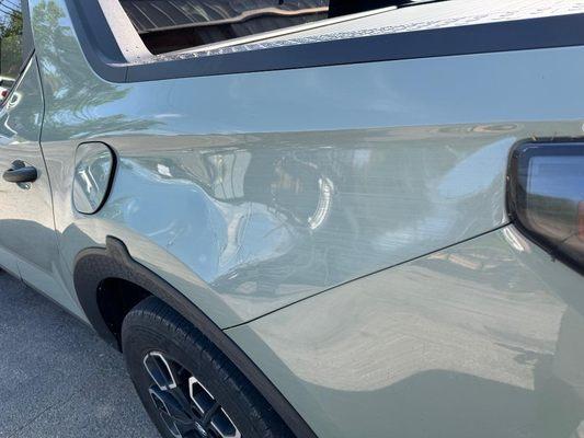 Hyundai Santa Cruz Before Cookeville Dent Repair