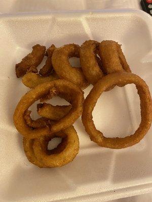 Cold onion rings.