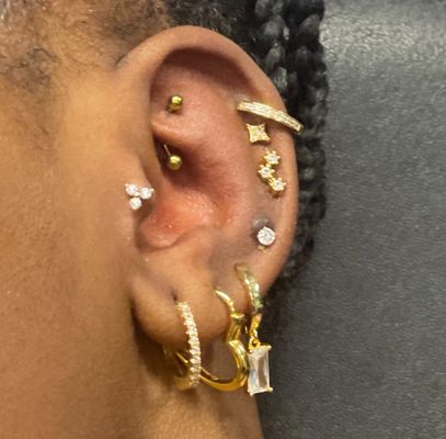 Dave's work (most recent: tragus and rook)