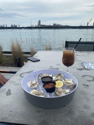 Oysters and frozen espresso martini