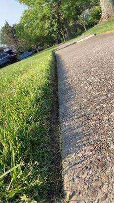 Fresh edge along sidewalk