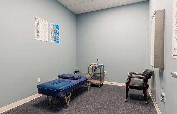 One of three treatment rooms