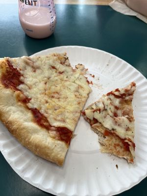 Cheese Pizza Slice. Horrible. Sugary sauce. Please don't eat this.