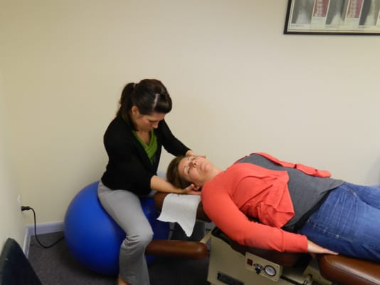 Dr. Dani doing Active Release Technique on a patient