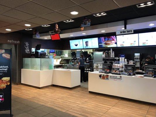 Front counter of the newly renovated McDonalds in New Palestine.