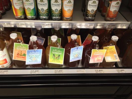 Now they offer Buddha's Brew Kombucha from Austin in 67 oz growlers!