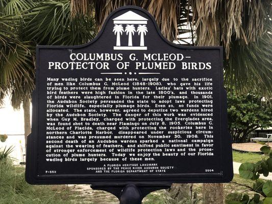 Columbus G. Mcleod Protector of Plumed Birds