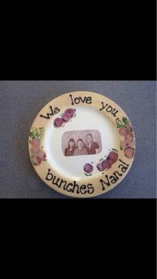 Painted a plate and added a photo!