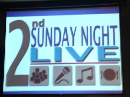 Every second Sunday of the month at 6 pm- skits, wonderful music, interviews and games.