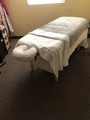 Massage treatment room