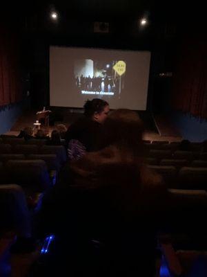 Start of the ghost tour inside the theater