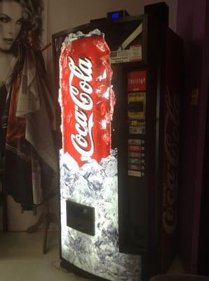 Vending machine. $0.75 for 12 oz. can (on 8/9/13)