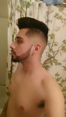 Fade, line up, and beard by Chino