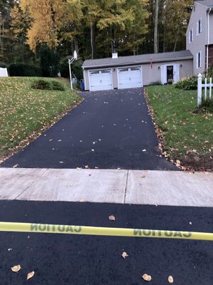 Completed driveway