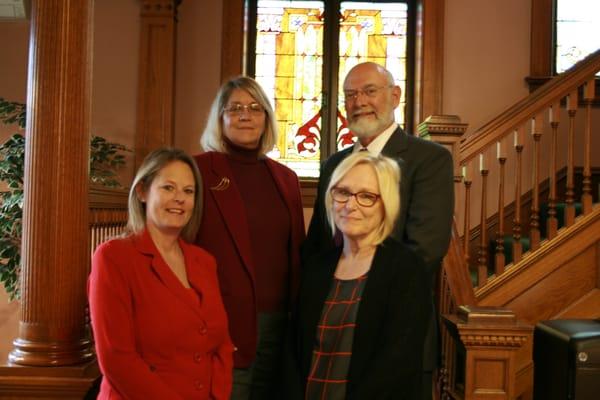 First row, Amanda and Terry, our staff. Second row, Patricia Zimmer and George Ripplinger