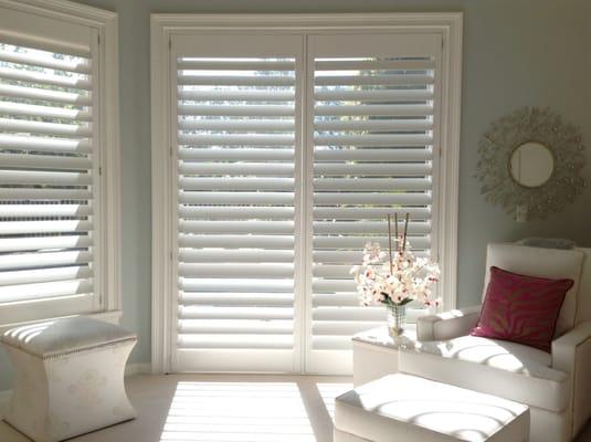 Plantation Shutters with Hidden Tilt Bar