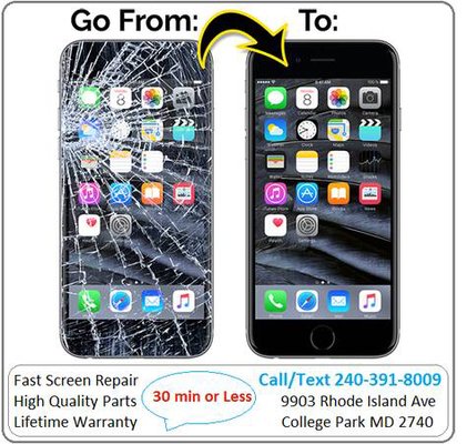 iPhone Cracked Glass Digitizer & LCD Screen Repair - We Fix all iPhone models - Fast Same day service - Experienced Technicians