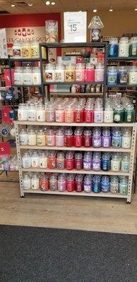 Variety of candles