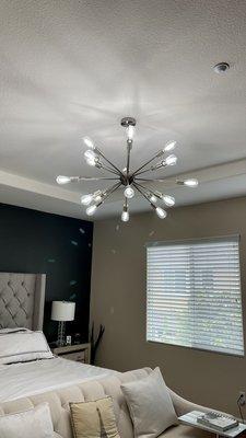 Ceiling light installation