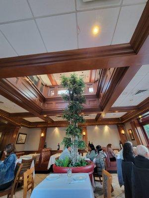 Dining room with 2nd floor open balcony.