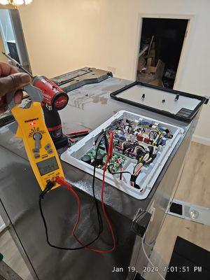 Checking for voltage to refrigerator control board