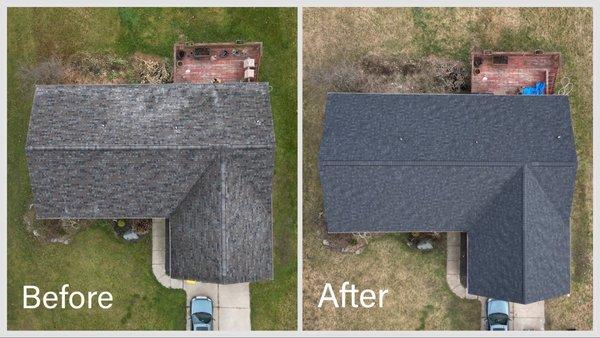 Our team completed a roofing project in Pinckney, which was 100% funded by homeowner's insurance, to address a hailstorm damage.