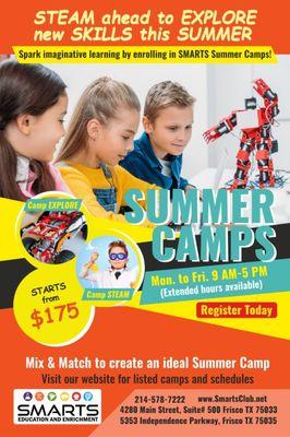 Frisco Summer Camps 2019 - STEM, Robotics, Academic Camps