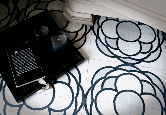 Handmade Spanish hydraulic tiles, created exclusively for Designtra.