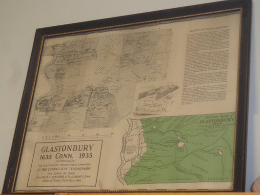 Very Old Map of The Town of Glastonbury, CT