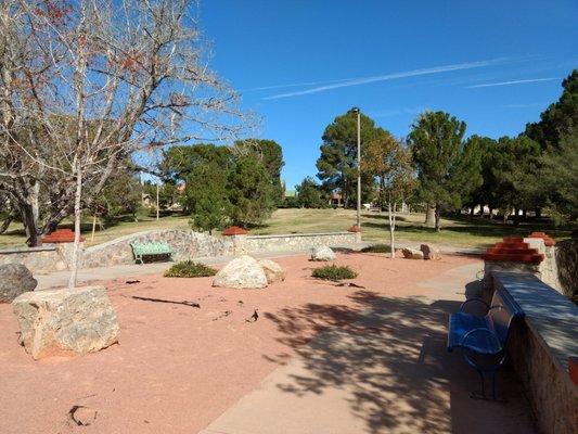 Rock garden area