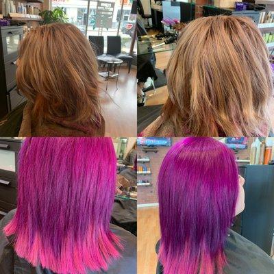 Hair color by Yvonne