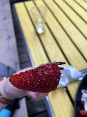 Mold on several of my pancake's strawberries