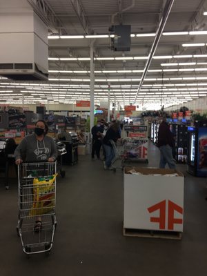 Ridiculous hire some cashiers already Sunday 3 cashiers 20 in each line not coming here again