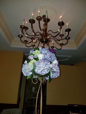 Tall floral centerpiece