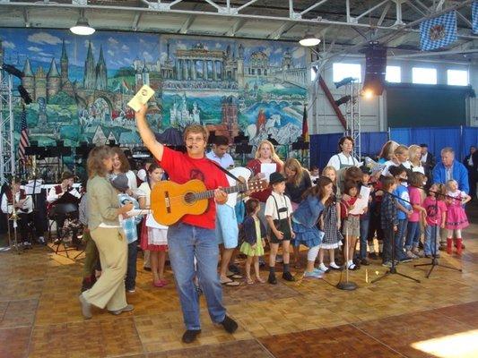 Annual singing at the Oktoberfest at Pier 48