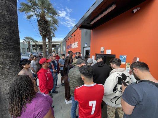 Pickup area on Super Bowl Sunday. An absolute mess.