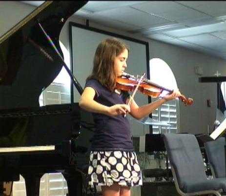 She was a big hit at the Spring recital and continuing to learn new songs and scales every week.