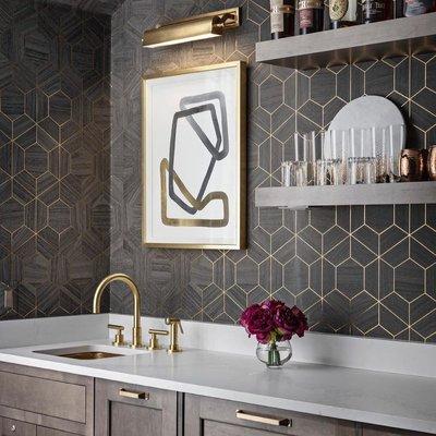 Wet bar featuring White Quartz